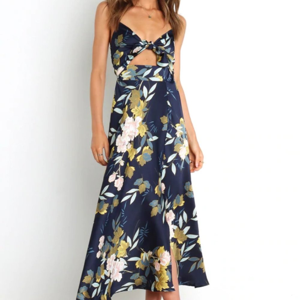 Petal & Pup Navy Floral Midi Dress